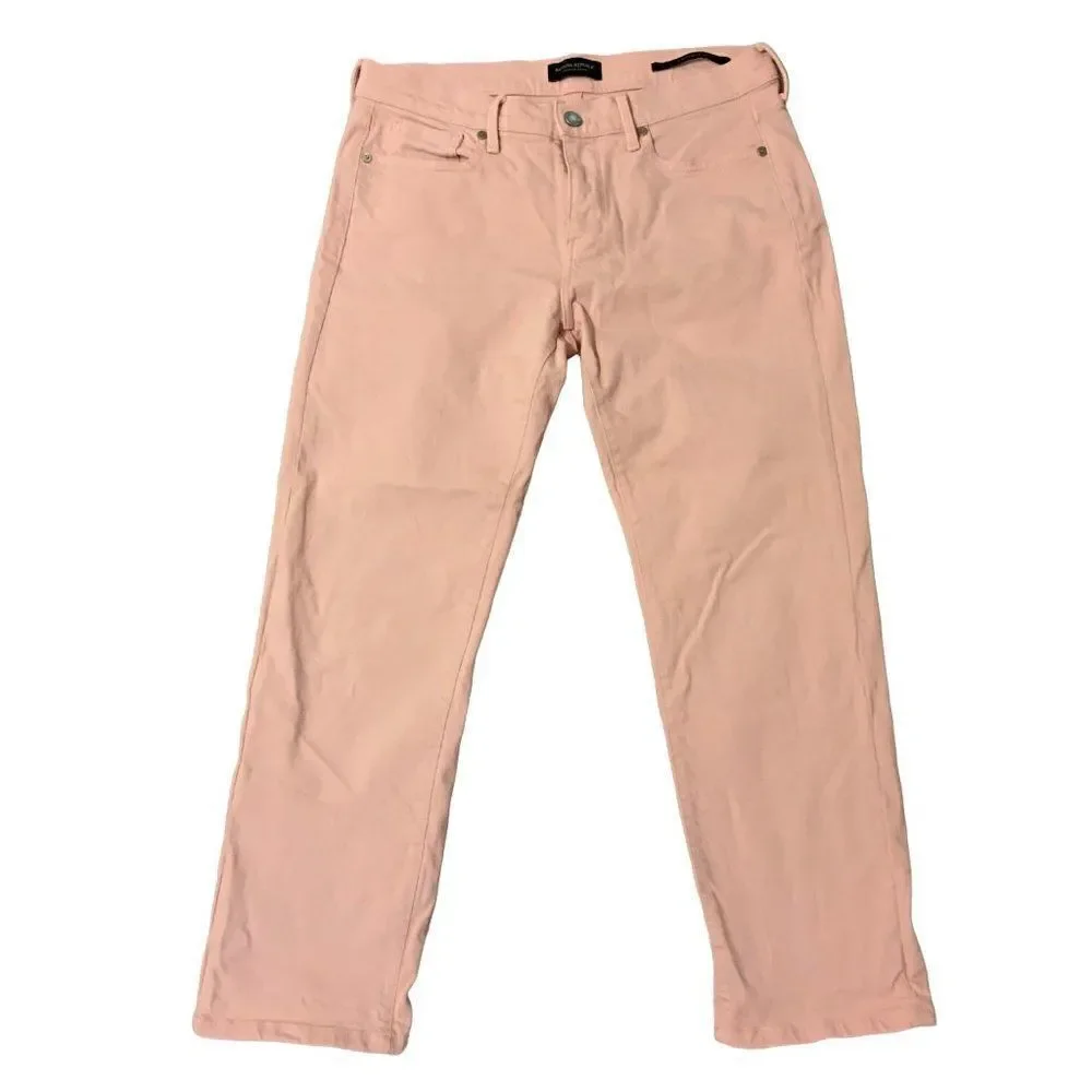Banana Republic Jeans Blush Pink Girlfriend Crop Stretch Mid Rise Size 27